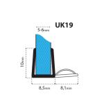 Joint de douche UK19 pour la vitre de l’épaisseur 5-6 mm nr.3